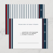 Baseball Bar Mitzvah RSVP Kaartje (Voorkant / Achterkant)