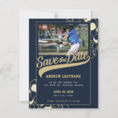 Baseball Bar Mitzvah slaat de datum op Save The Date (Voorkant)