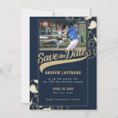 Baseball Bar Mitzvah slaat de datum op Save The Date (Voorkant)