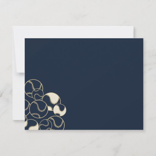 Baseball Bar Mitzvah slaat de datum op Save The Date (Achterkant)