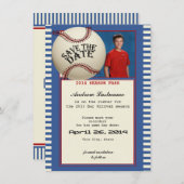 Baseball Bar Mitzvah slaat de datum op Save The Date (Voorkant / Achterkant)