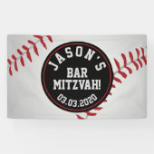Baseball Bar Mitzvah Spandoek (Horizontaal)
