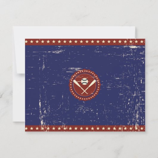 BASEBALL Bar Mitzvah Uitnodiging (Achterkant)