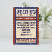 BASEBALL Bar Mitzvah uitnodiging (Staand voorkant)