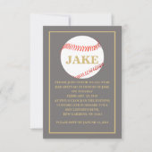 Baseball Bar Mitzvah Uitnodiging, Bar Mitzvah Kaart (Voorkant)