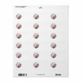 Baseball - Baseball Background Sjabloon aanpassen Etiket (Full Sheet)