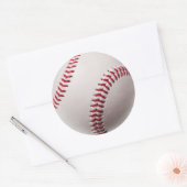 Baseball - Baseball Background Sjabloon aanpassen Ronde Sticker (Envelop)