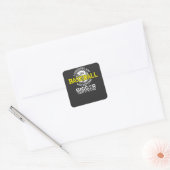 Baseball - Baseball krijgt nog groter Vierkante Sticker (Envelop)