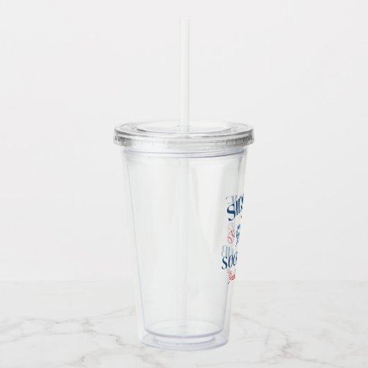 Baseball Baseline Social Club met league naam Acryl Drinkbeker (Rechts)