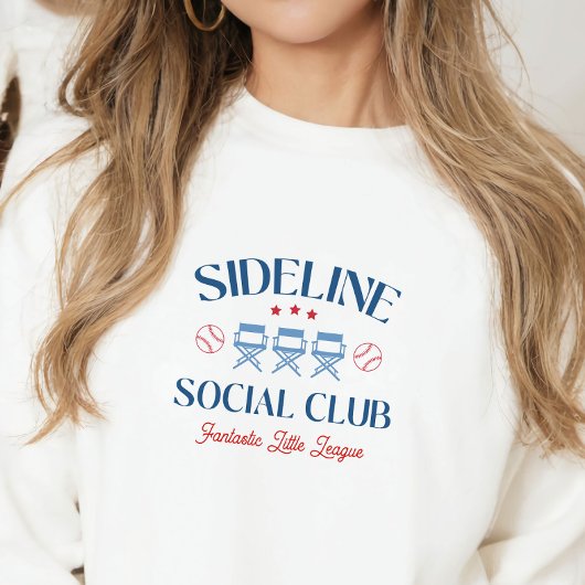 Baseball Baseline Social Club met league naam Trui