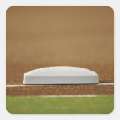 Baseball-basis Vierkante Sticker (Voorkant)