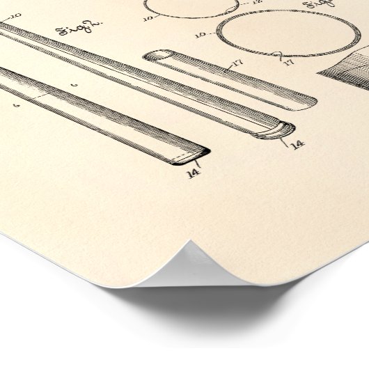 Baseball Bat 1926 Patent Art - Old Peper Poster (Hoek)