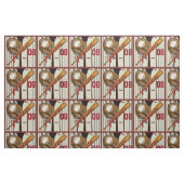  Baseball Bat Ball Glove Name and Number Stof (Fat Quarter)