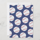 Baseball Bat Ball Stamp with a Baby Boy Baby showe Kaart (Achterkant)