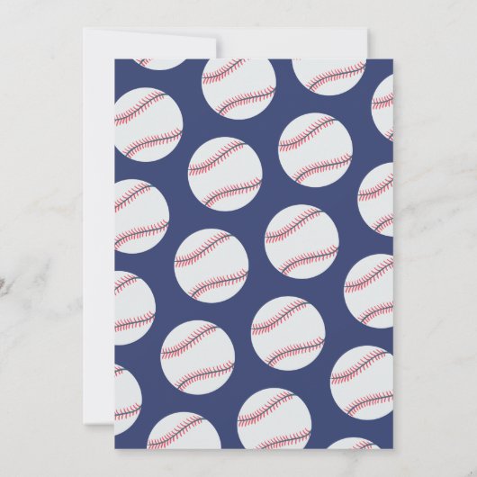 Baseball Bat Ball Stamp with a Baby Boy Baby showe Kaart (Achterkant)