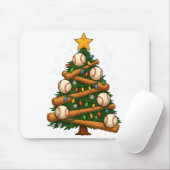 Baseball Bat Christmas Tree Lights Holiday Design Muismat (Met muis)