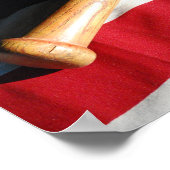 Baseball, Bat en American Flag Poster (Hoek)