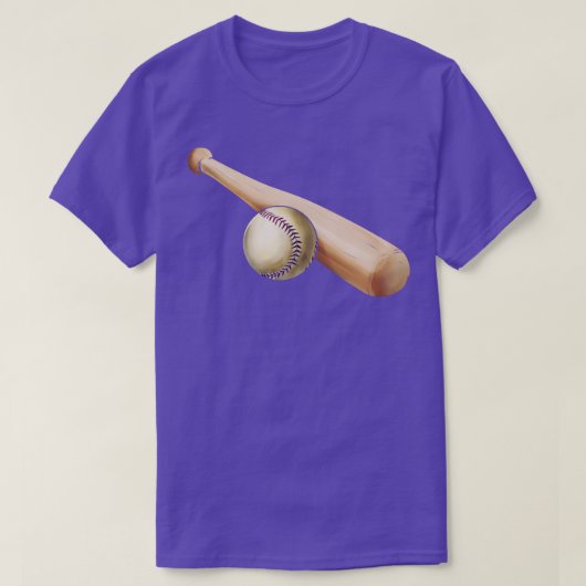 Baseball Bat en bal T-shirt (Design voorkant)