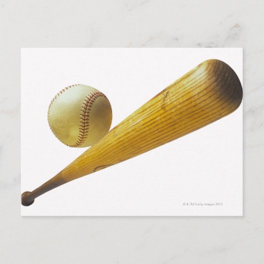 Baseball bat en ball briefkaart (Voorkant)