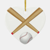 Baseball Bat en Ball Keramisch Ornament (Voorkant)
