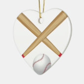 Baseball Bat en Ball Keramisch Ornament (Links)