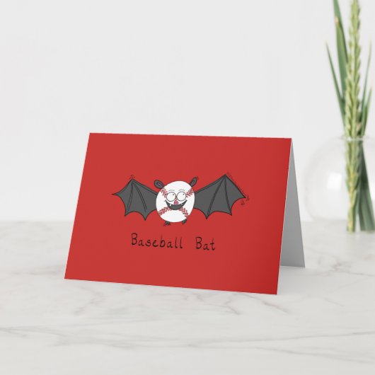 Baseball Bat - Funny Baseball Bat Pun Card Kaart (Voorkant)