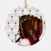 Baseball Bat Glove Foto Ornament (Voorkant)