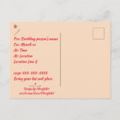 Baseball Bat Glove Verjaardagsfeestje Nodigt Brief Uitnodiging Briefkaart (Achterkant)