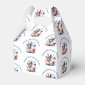 Baseball Bat Happy Birthday Naam Patroon Kinder Bedankdoosjes (Achterkant)