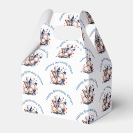 Baseball Bat Happy Birthday Naam Patroon Kinder Bedankdoosjes