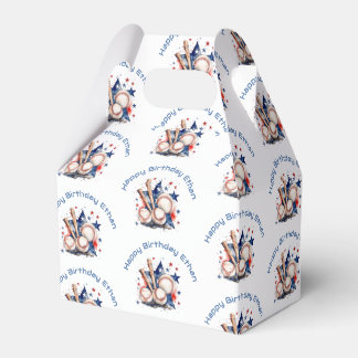 Baseball Bat Happy Birthday Naam Patroon Kinder Bedankdoosjes