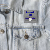 Baseball Bat pin Vierkante Button 5,1 Cm (In situ)
