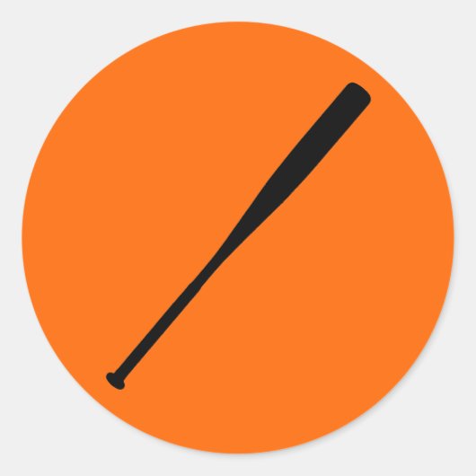 Baseball Bat Ronde Sticker (Voorkant)