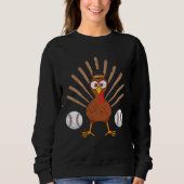 Baseball Bat Turkey Thanksgiving Trui (Voorkant)