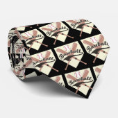 Baseball Bats Ball en Base Necktie Stropdas (Opgerold)
