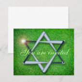 Baseball bats Bar/Bat Mitzvah-uitnodiging Kaart (Voorkant / Achterkant)