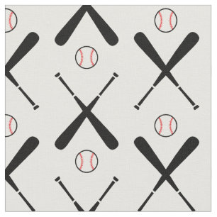 Baseball-bats doorgekruist, wit - aangepast formaa stof