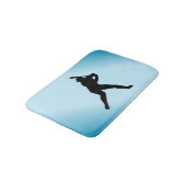 Baseball Batter Blue Sports Badmat (Gekanteld)