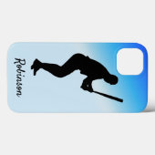 Baseball Batter Blue Sports Gepersonaliseerd Case-Mate iPhone Case (Achterkant (horizontaal))