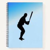 Baseball Batter Blue Sports Notitieboek (Voorkant)