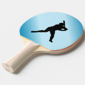 Baseball Batter Blue Sports Tafeltennisbatje (Voorkant Gekanteld)