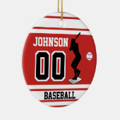 Baseball Batter | Creëer uw eigen Keramisch Ornament (Rechts)