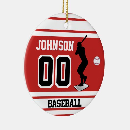 Baseball Batter | Creëer uw eigen Keramisch Ornament (Rechts)