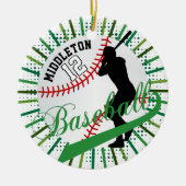 Baseball ⚾ Batter Design - Groen Keramisch Ornament (Voorkant)