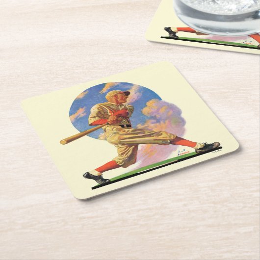 Baseball Batter Kartonnen Onderzetters (Schuin)