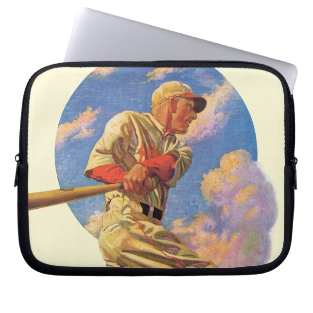 Baseball Batter Laptop Sleeve (Voorkant)