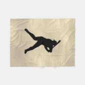 Baseball Batter omhoog Fleece Deken (Voorkant (Horizontaal))