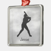 Baseball Batter omhoog gepersonaliseerd Metalen Ornament (Links)