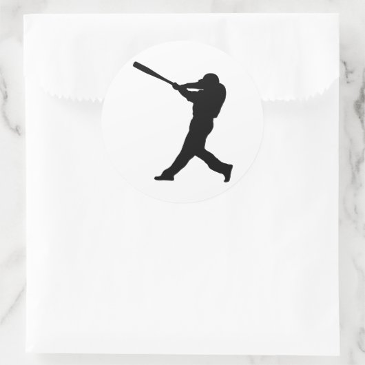 Baseball Batter Ronde Sticker (Tas)