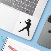 Baseball Batter Sticker (Laptop met iPhone)